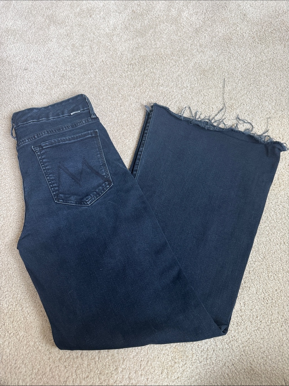 MOTHER Roller Fray Wide Leg Jeans